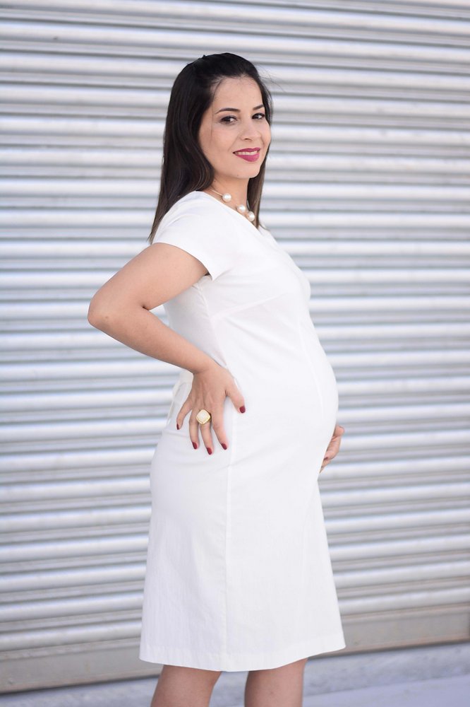 vestido para gravida branco