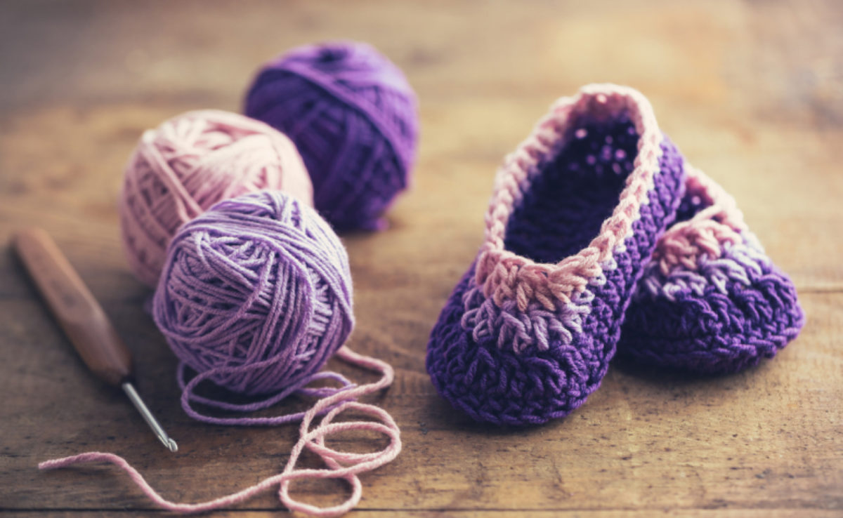 sapatinhos em crochet